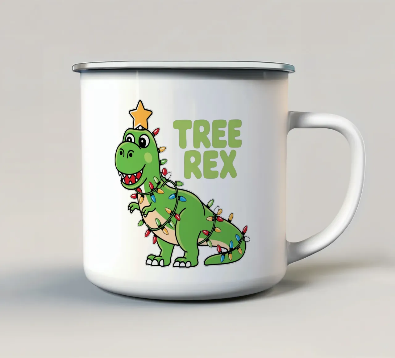 Cute Tree Rex tazza in smalto da edsonramosart