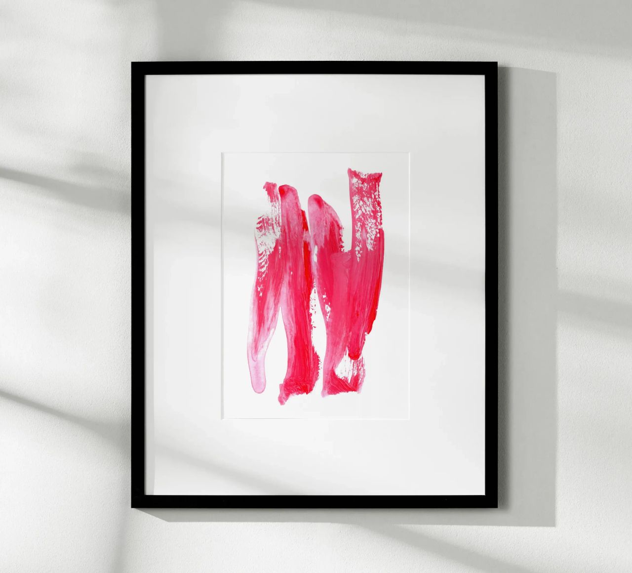 Pink 2 | Acrylic Brush Stroke Abstract Poster von sabidussi