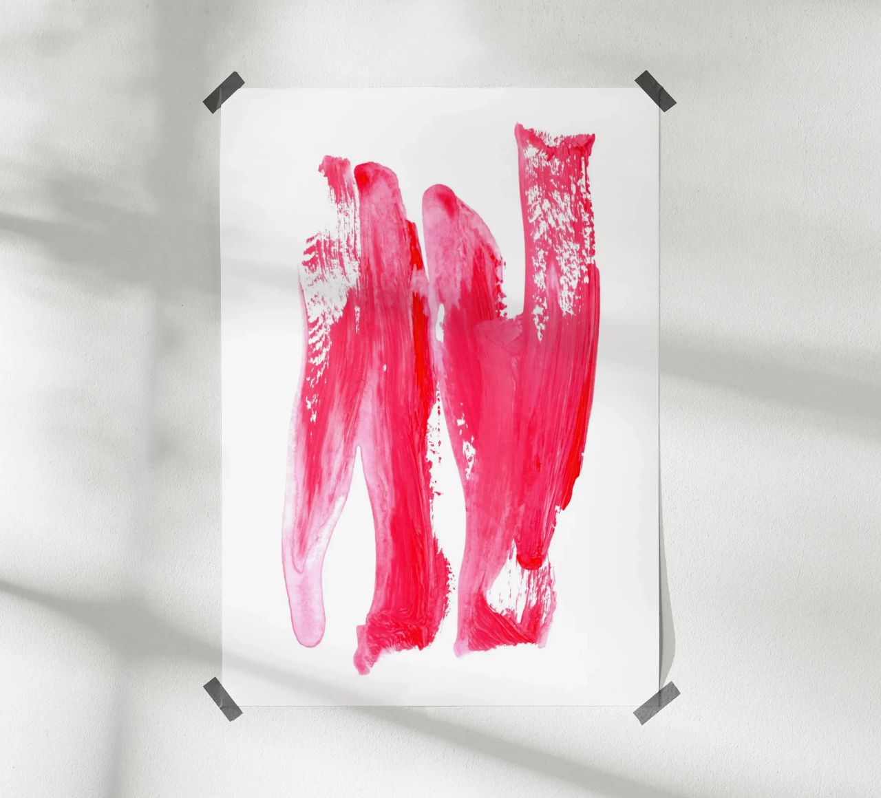 Pink 2 | Acrylic Brush Stroke Abstract Poster von sabidussi