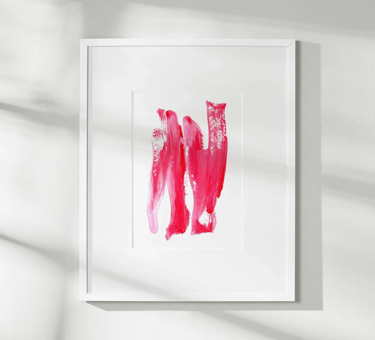Pink 2 | Acrylic Brush Stroke Abstract Poster von sabidussi
