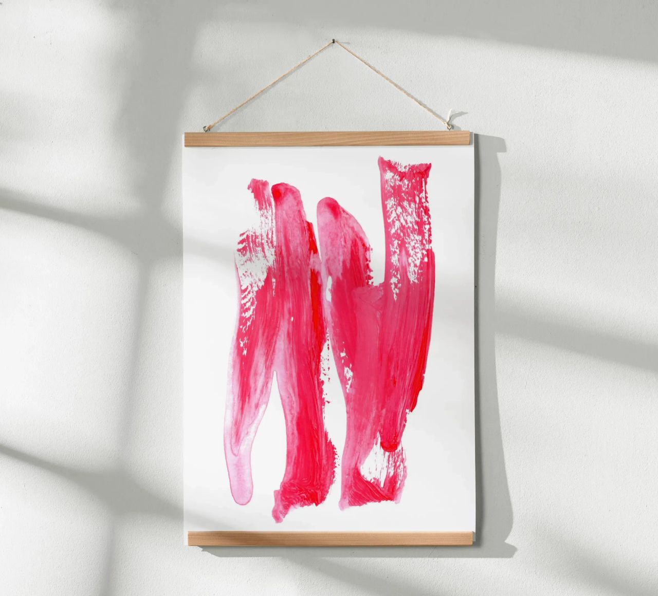 Pink 2 | Acrylic Brush Stroke Abstract Poster von sabidussi