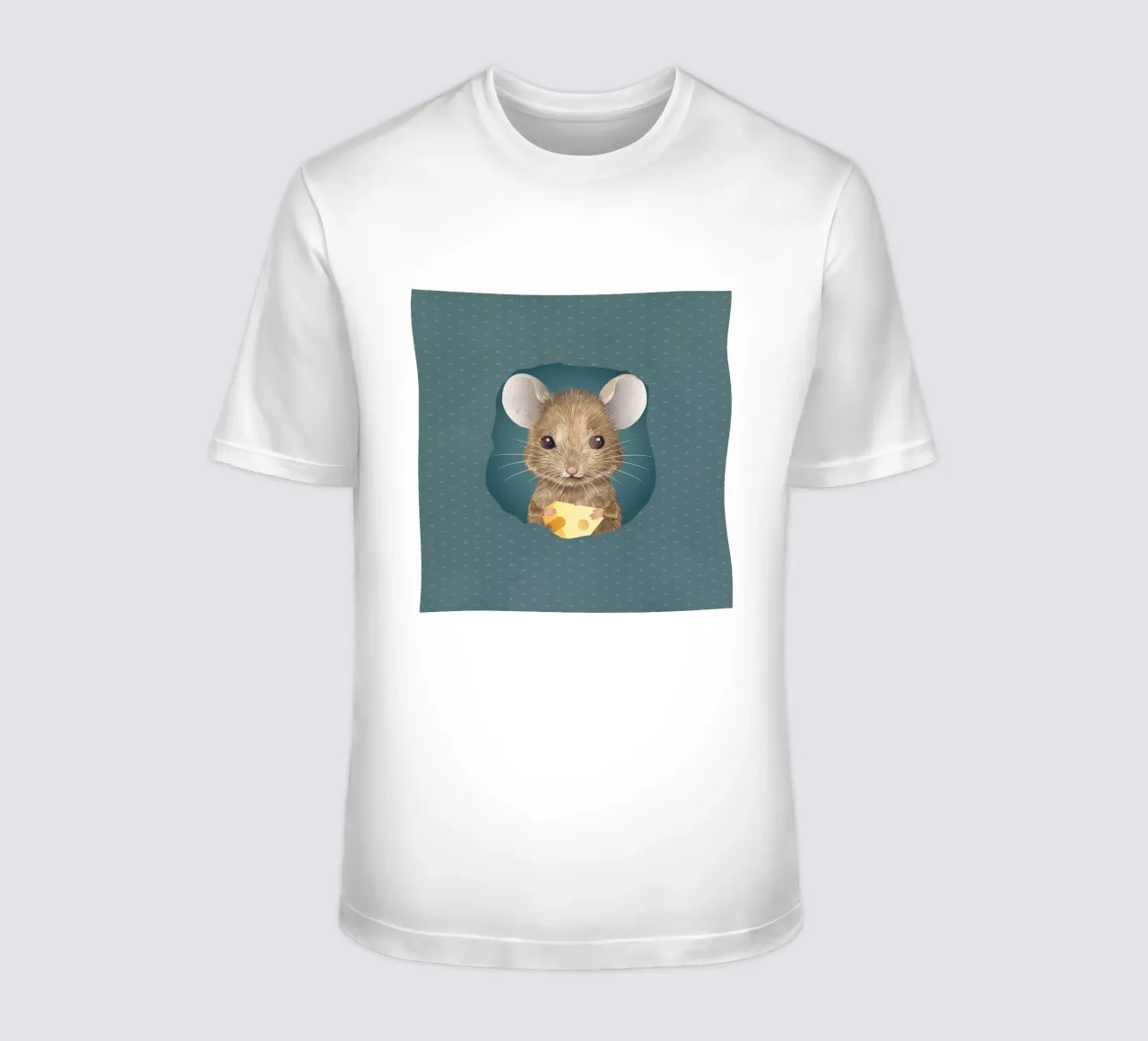 Incantevole topo con formaggio - la tua simpatica decorazione da parete t-shirt da kisho art