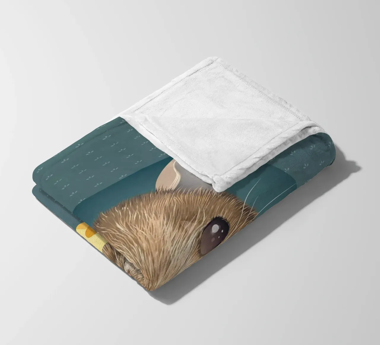 Incantevole topo con formaggio - la tua simpatica decorazione da parete coperta in pile da kisho art