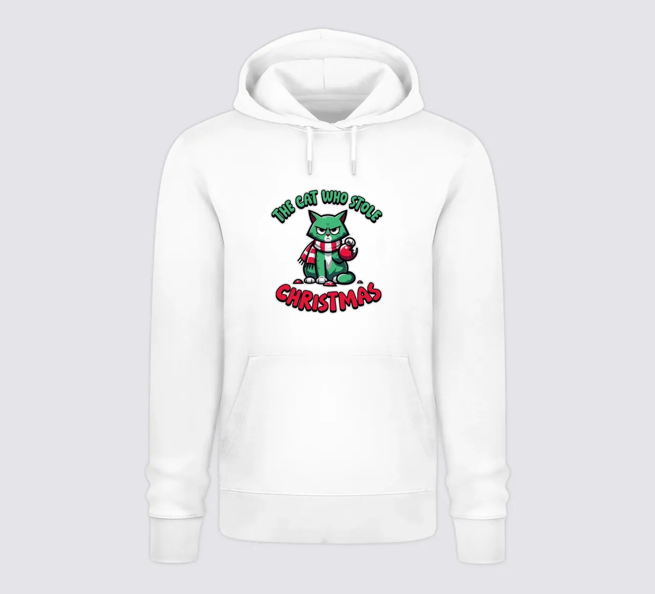 The Cat Who Stole Christmas felpa con cappuccio da edsonramosart