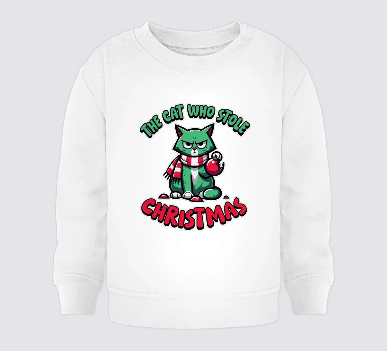 The Cat Who Stole Christmas felpa neonato da edsonramosart