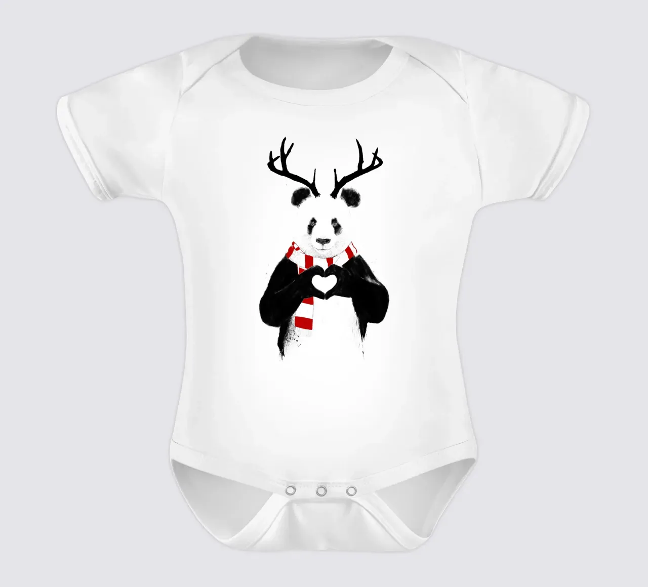 Rudolph Panda body neonato maniche corte da Balazs Solti