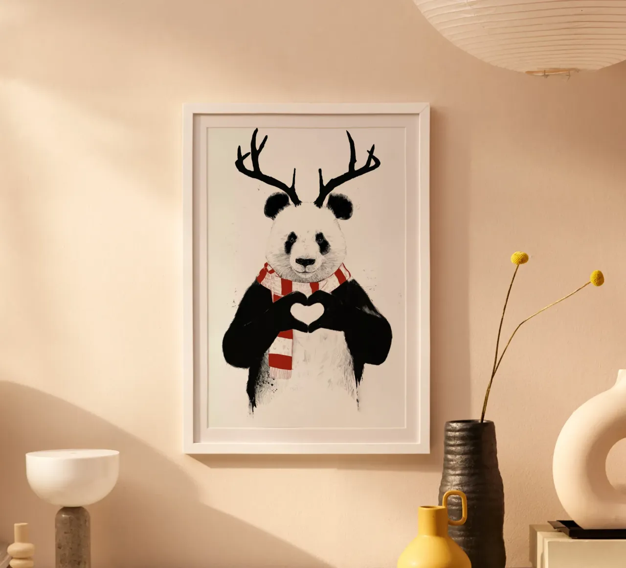Rudolph Panda poster con telaio in alluminio da Balazs Solti