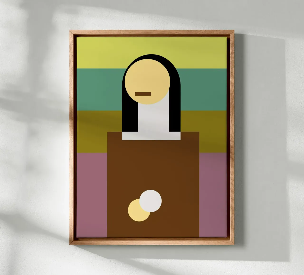 geometric monalisa tela con Cornice a cassetta da edsonramosart