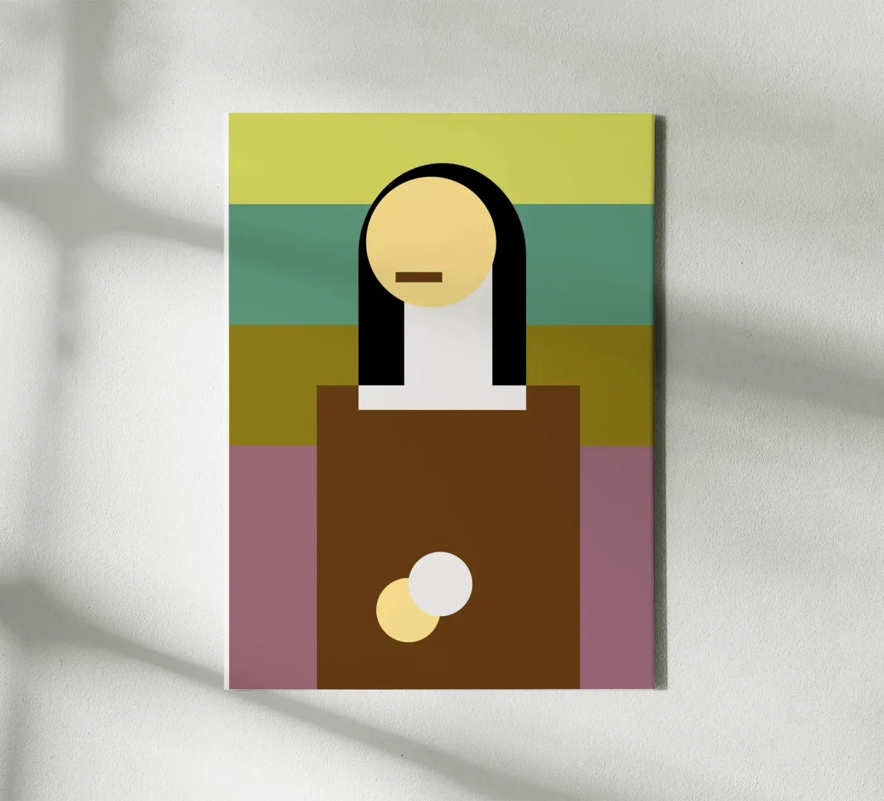 geometric monalisa tela con Cornice a cassetta da edsonramosart