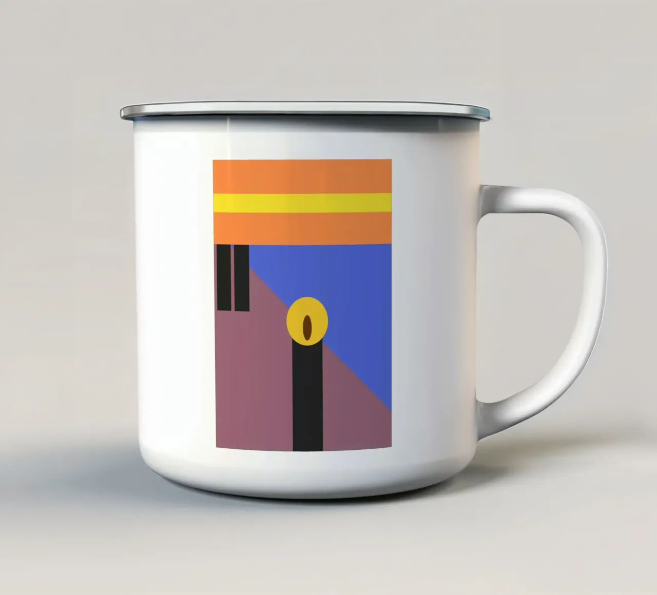 the geometric scream tazza in smalto da edsonramosart