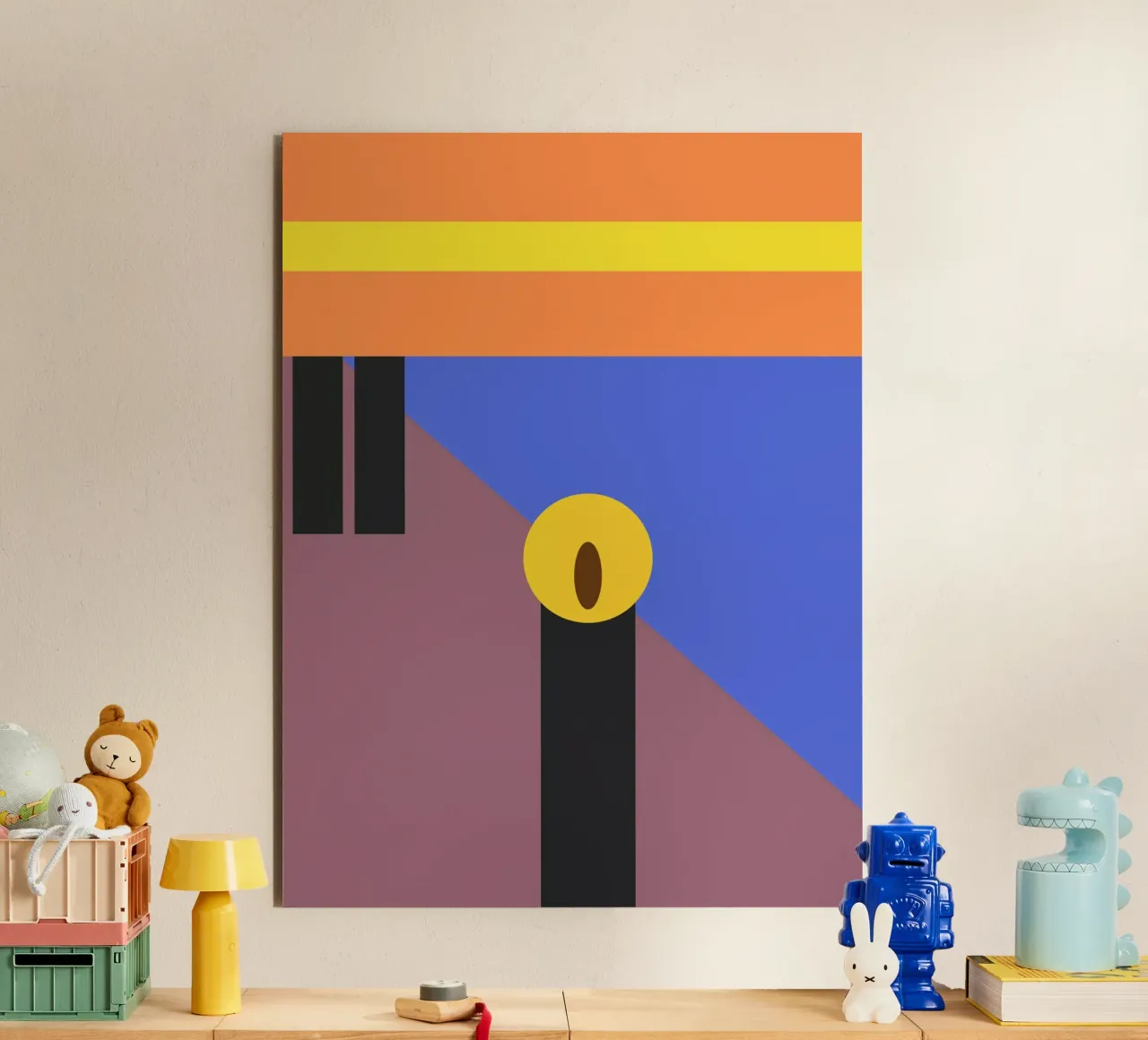 the geometric scream alluminio dibond da edsonramosart