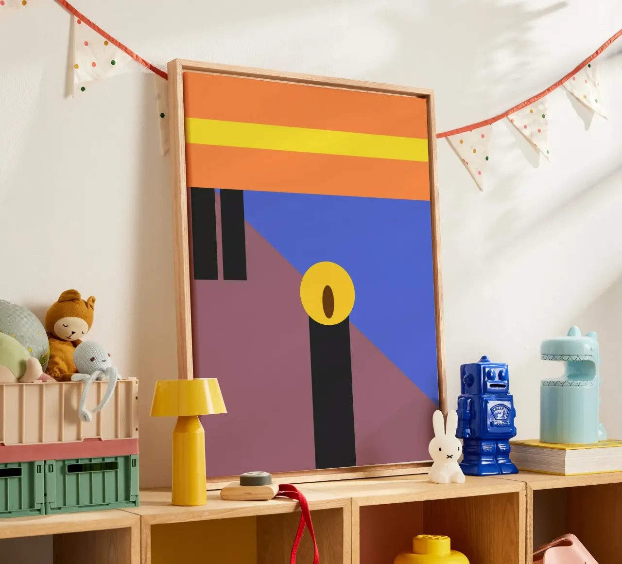 the geometric scream tela con Cornice a cassetta da edsonramosart