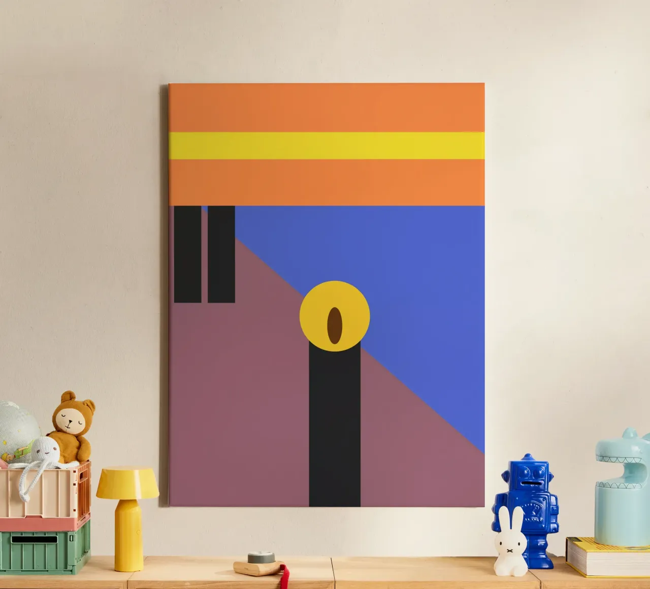 the geometric scream tela con Cornice a cassetta da edsonramosart