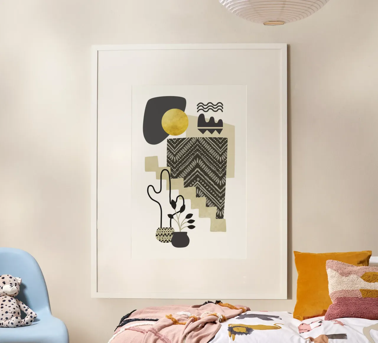 Tropical Villa 13 poster with wooden frame by amini54