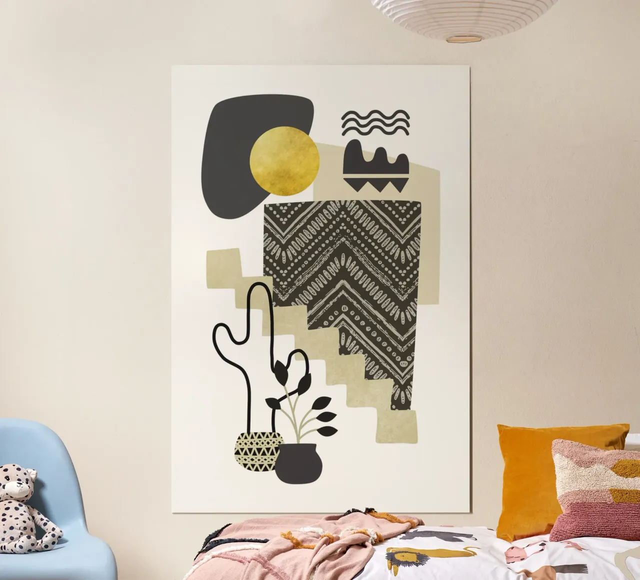 Tropical Villa 13 poster with wooden frame by amini54