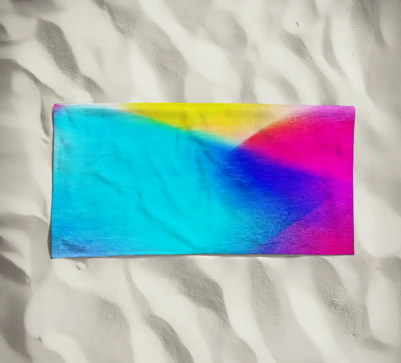 Abstract Pink Blue Pattern telo mare da Lines Inside