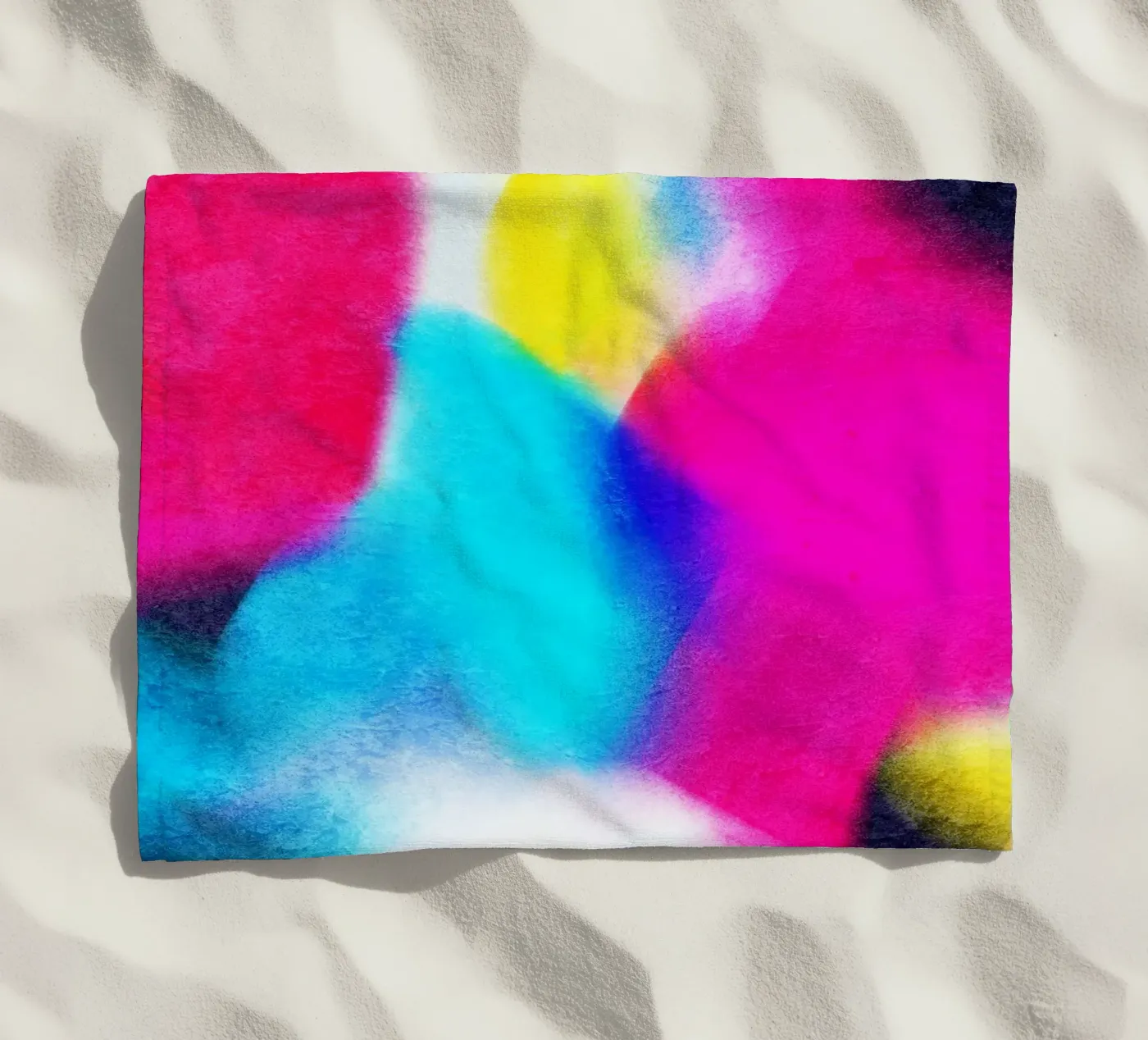 Abstract Pink Blue Pattern telo mare da Lines Inside