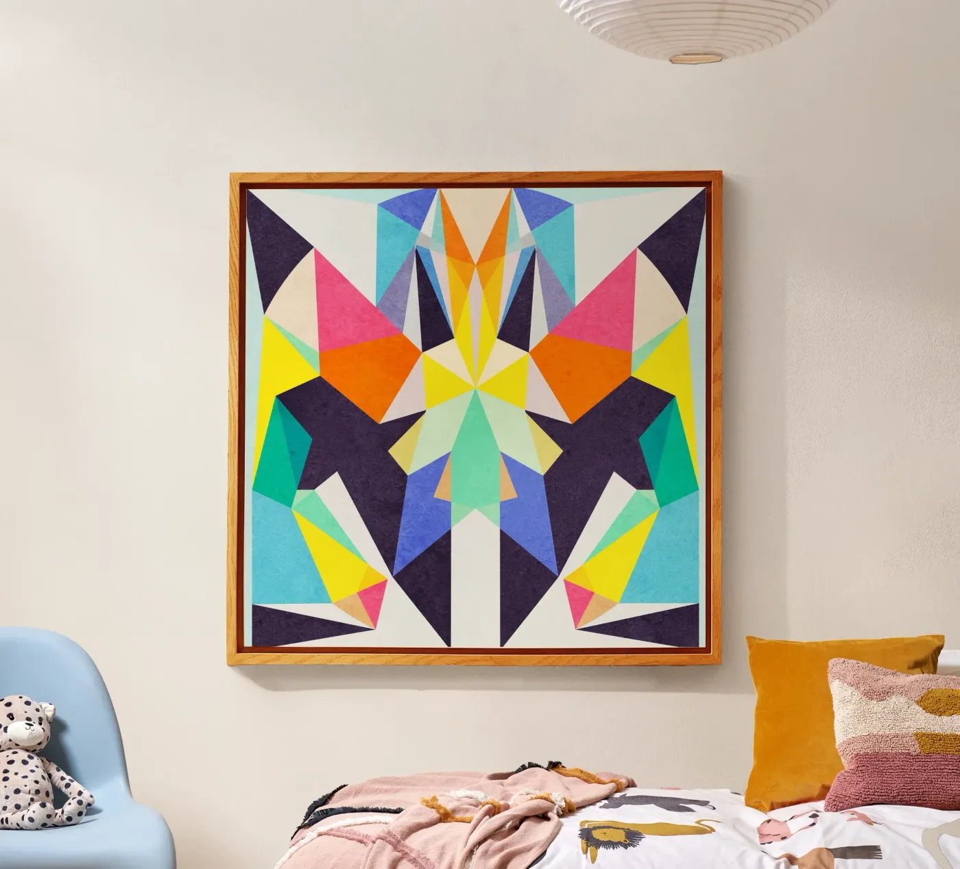Abstract Geometric plexiglass da Lines Inside