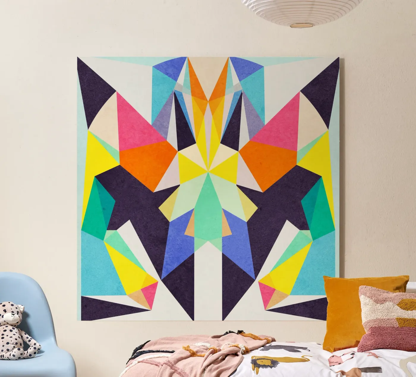 Abstract Geometric plexiglass da Lines Inside