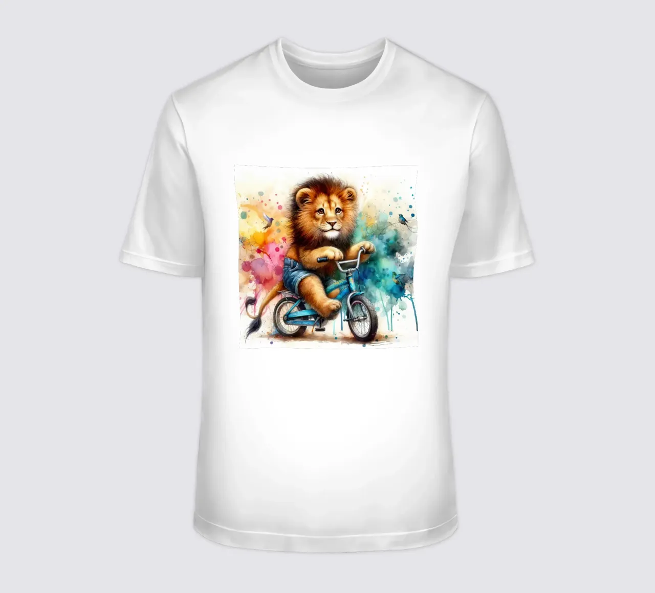 leone in bicicletta t-shirt da 🎁 ARTVI-SHOP