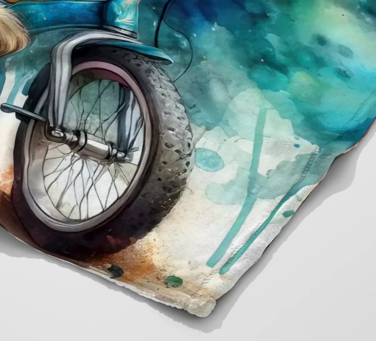 leone in bicicletta coperta in pile da 🎁 ARTVI-SHOP