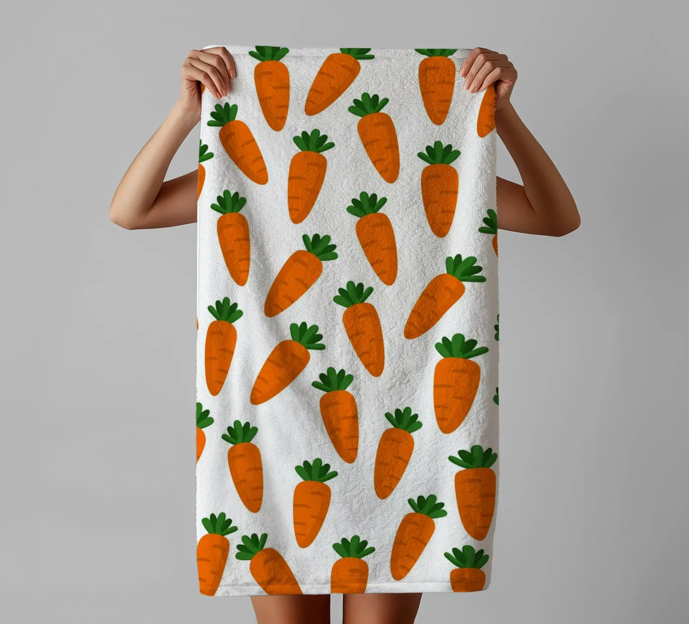 Carrots pattern towel by Happypatterns