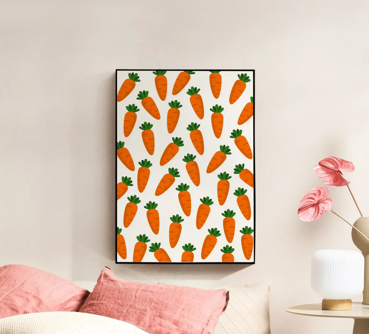 Carrots pattern plexiglas de Happypatterns