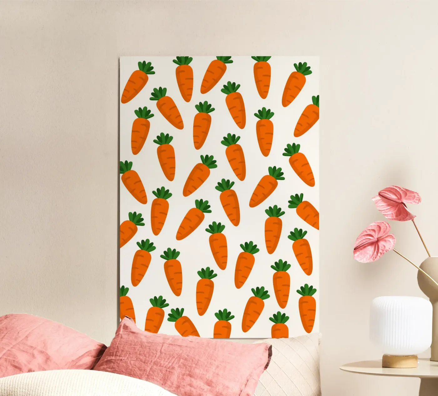 Carrots pattern alluminio dibond da Happypatterns
