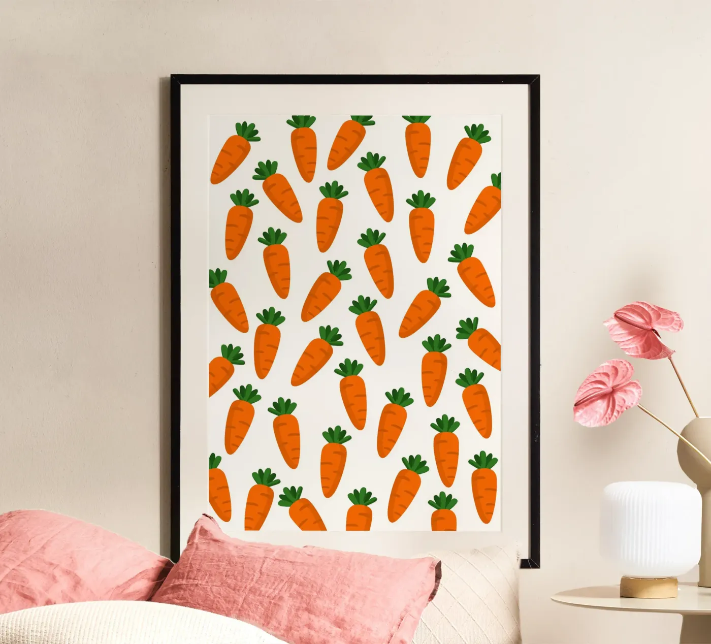 Carrots pattern poster da Happypatterns