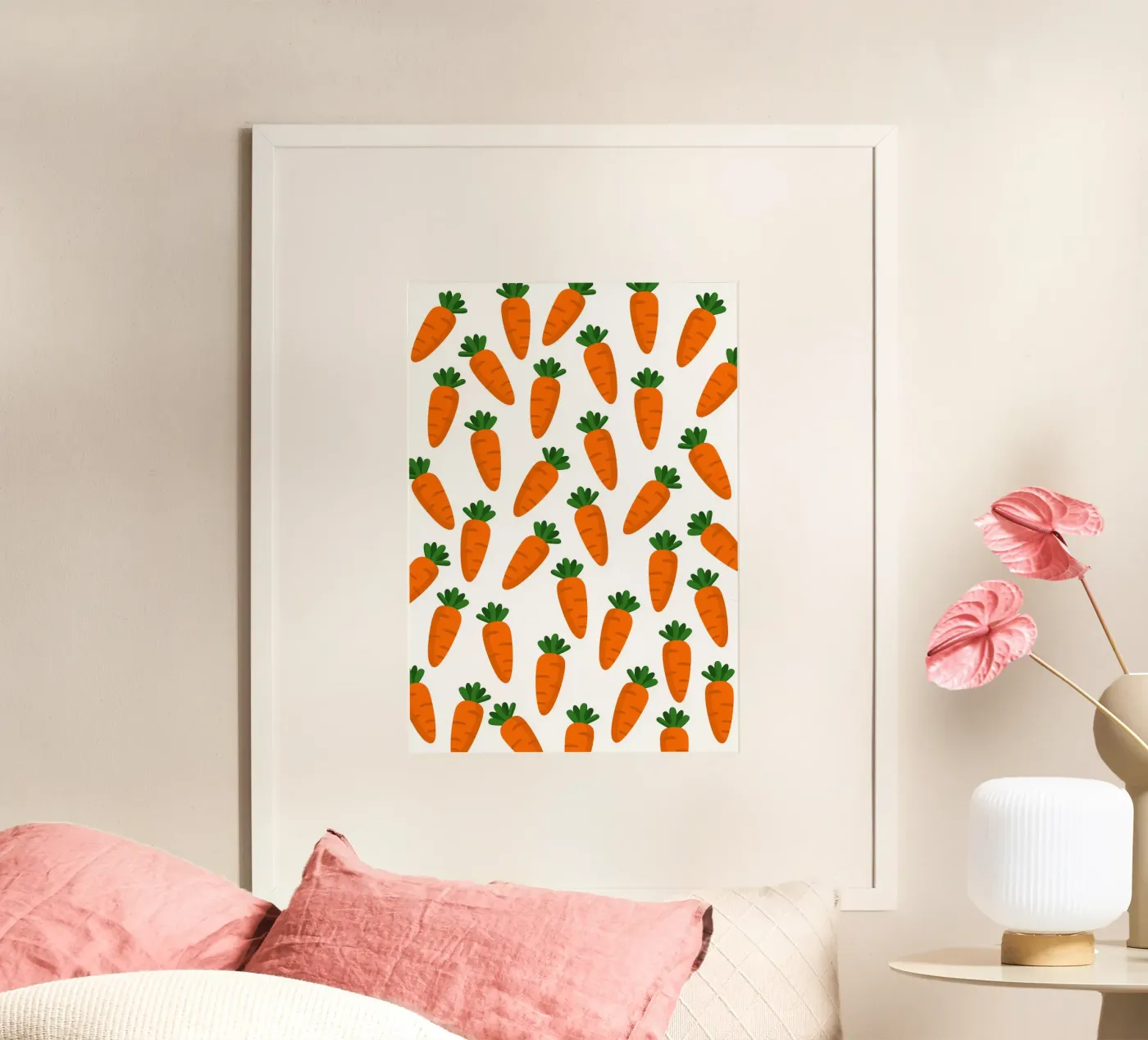 Carrots pattern poster da Happypatterns