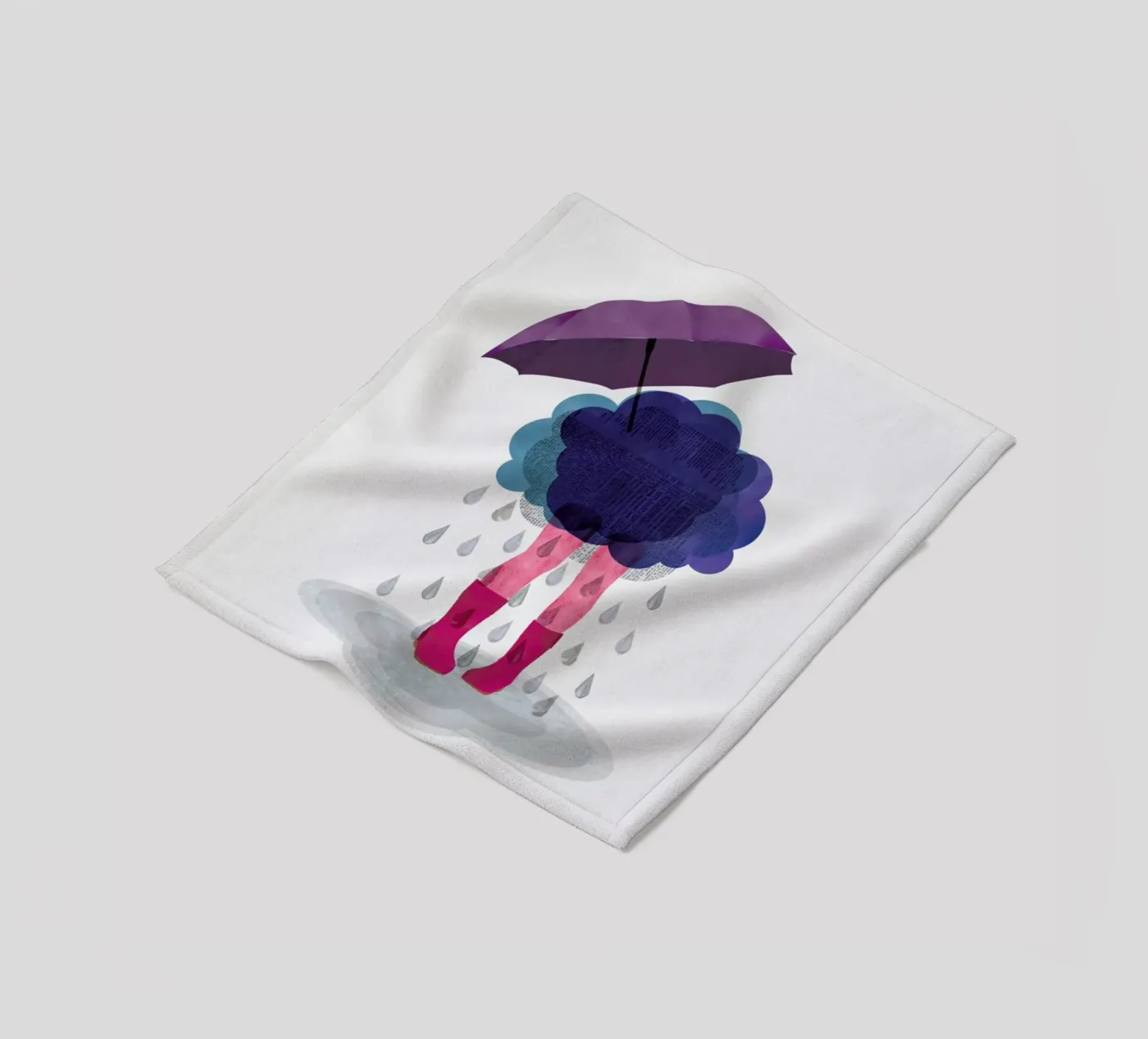 Miserable fleece blanket by Mie Frey Damgaard