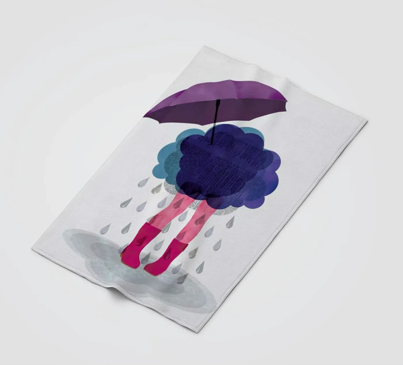 Miserable fleece blanket by Mie Frey Damgaard