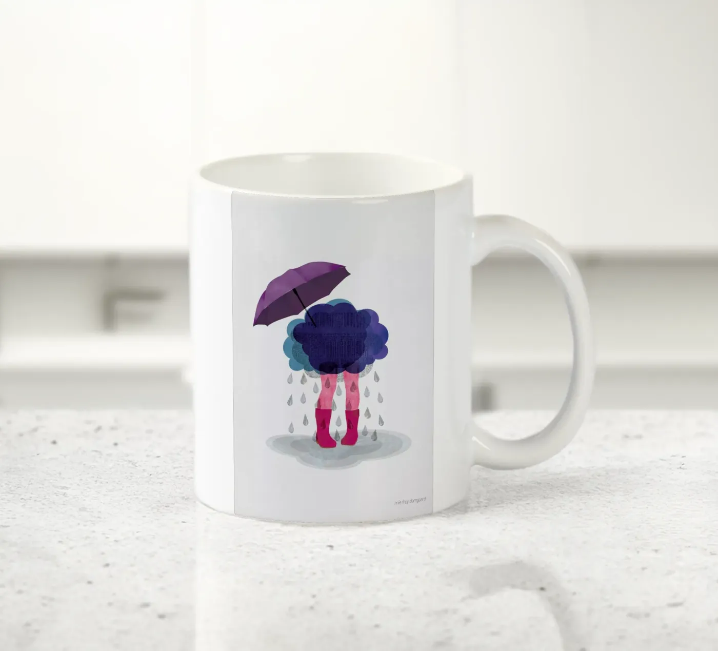 Miserable ceramic mug by Mie Frey Damgaard
