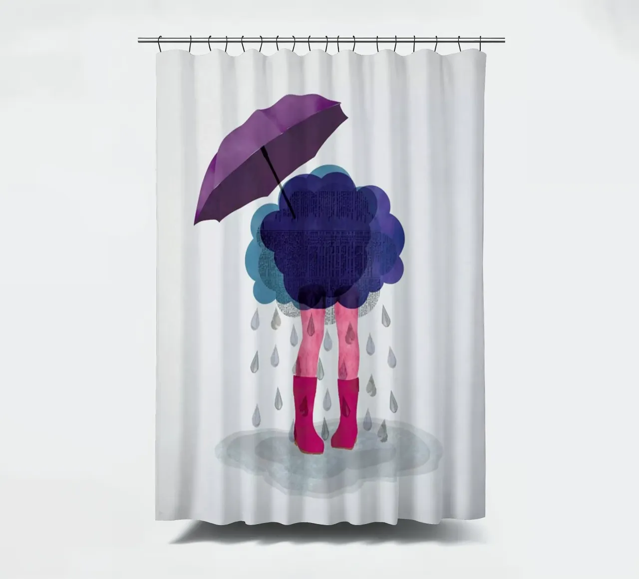 Miserable Duschvorhang von Mie Frey Damgaard