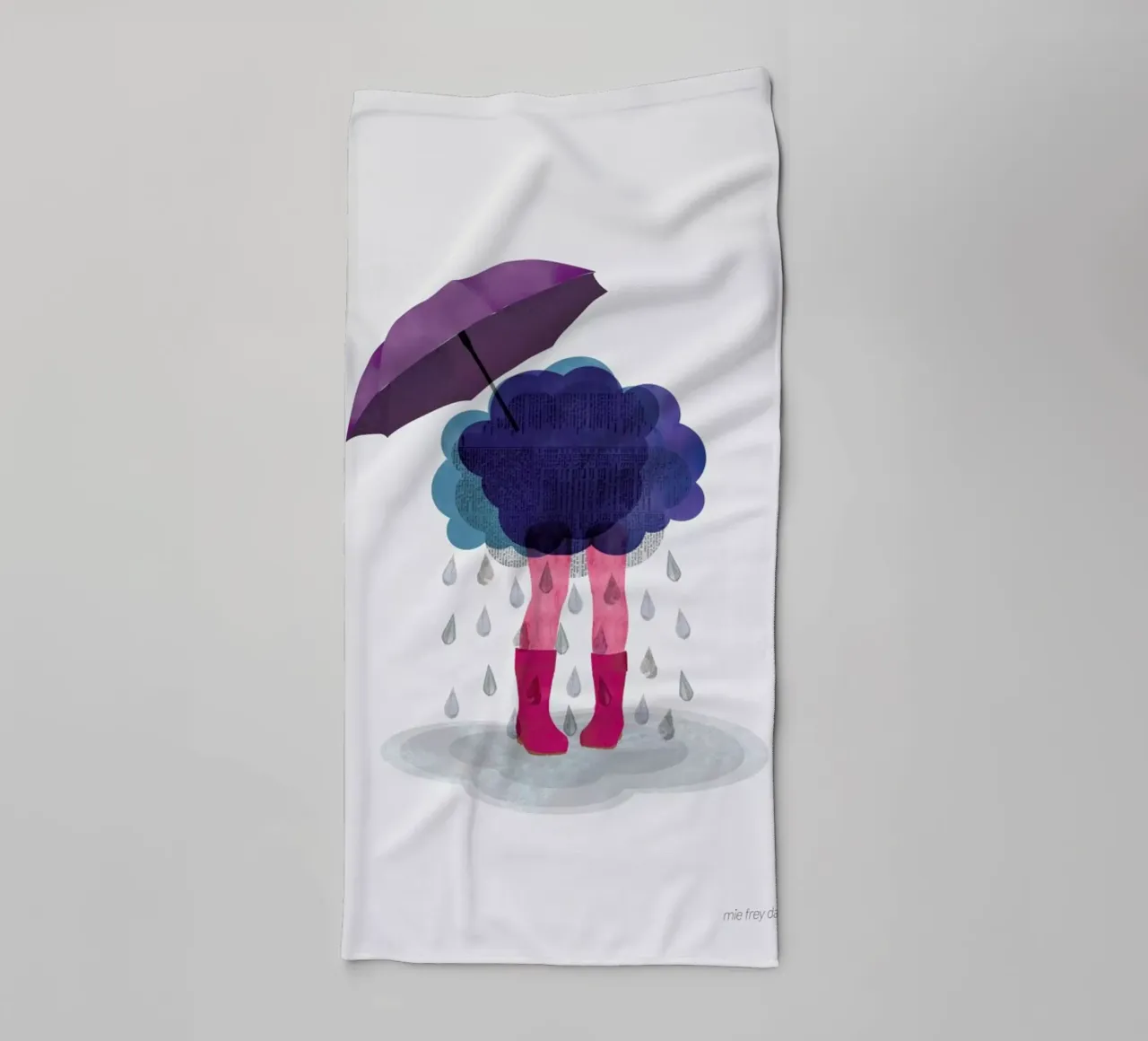 Miserable badhanddoek van Mie Frey Damgaard