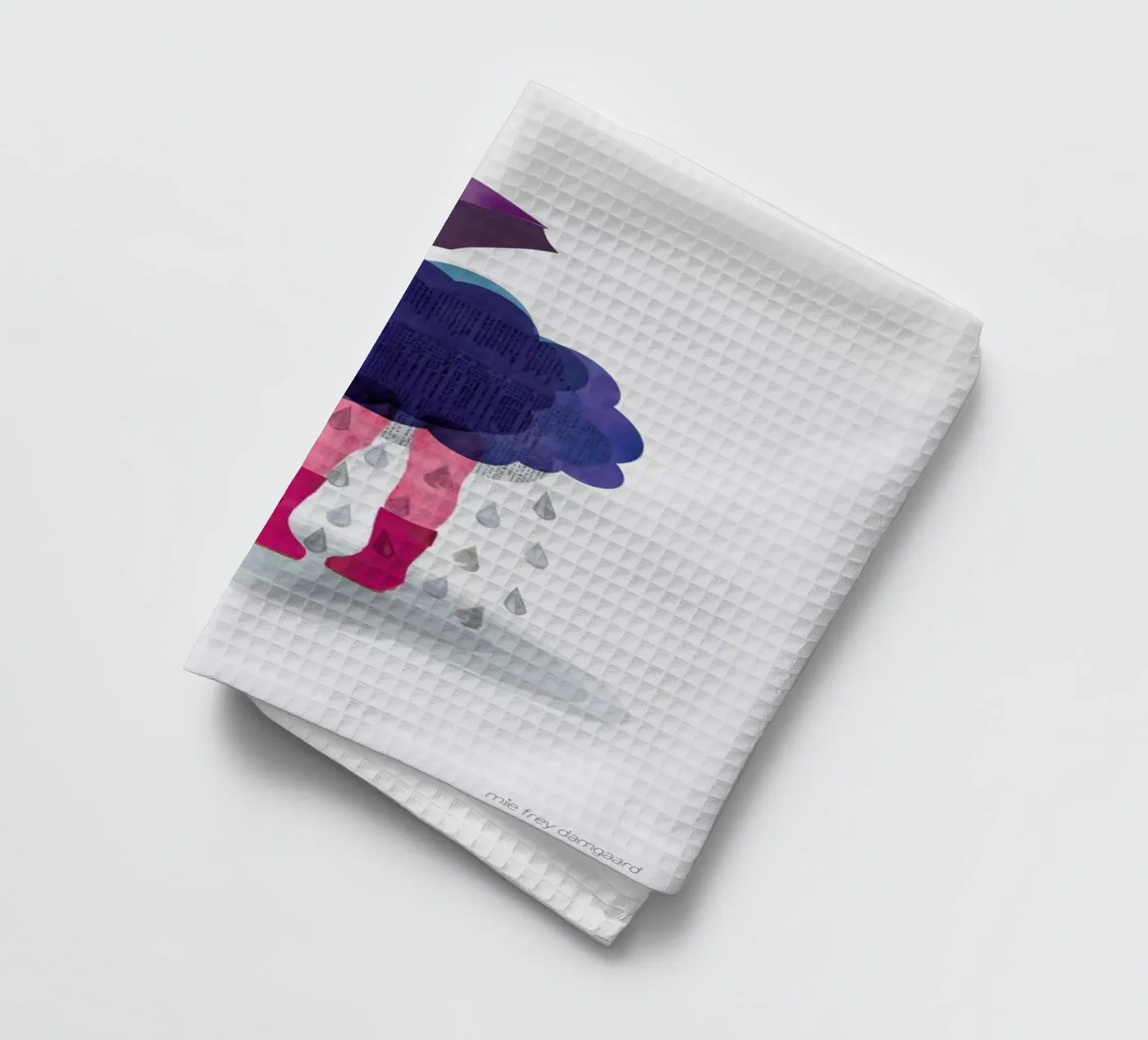 Miserable theedoek van Mie Frey Damgaard