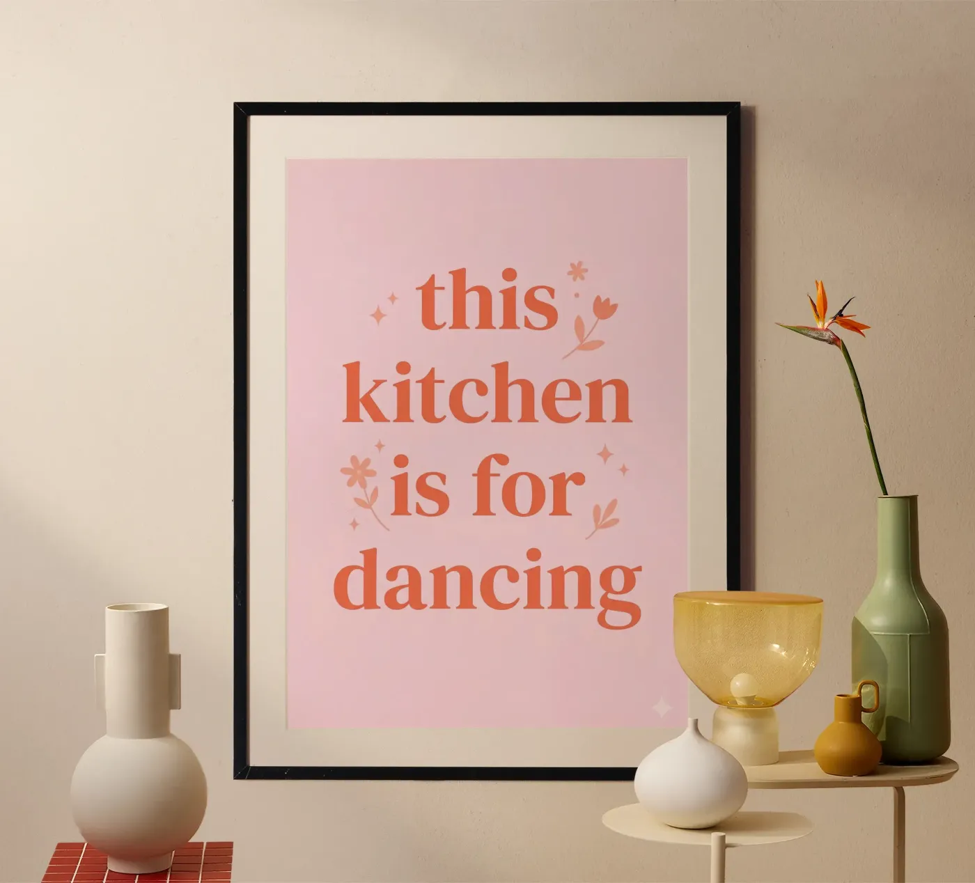 This kitchen is for dancing poster by William Mancuso