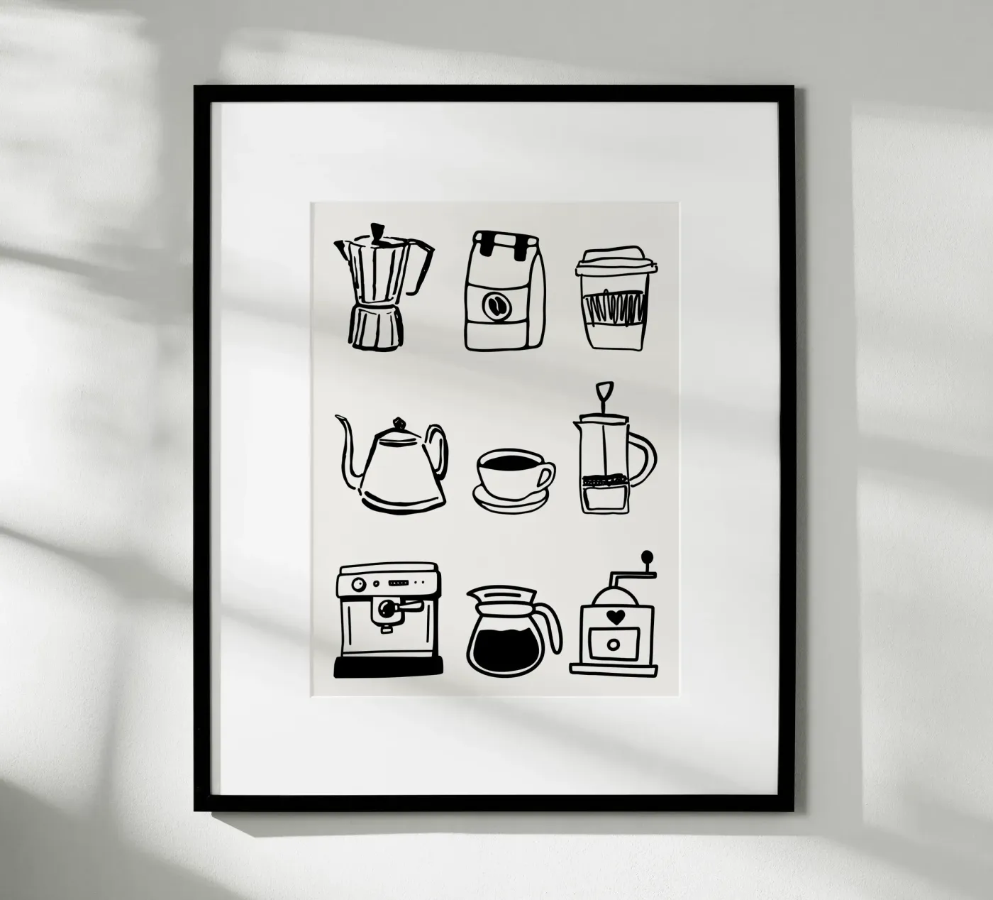 Coffee Doodle Elements Poster von artevvi