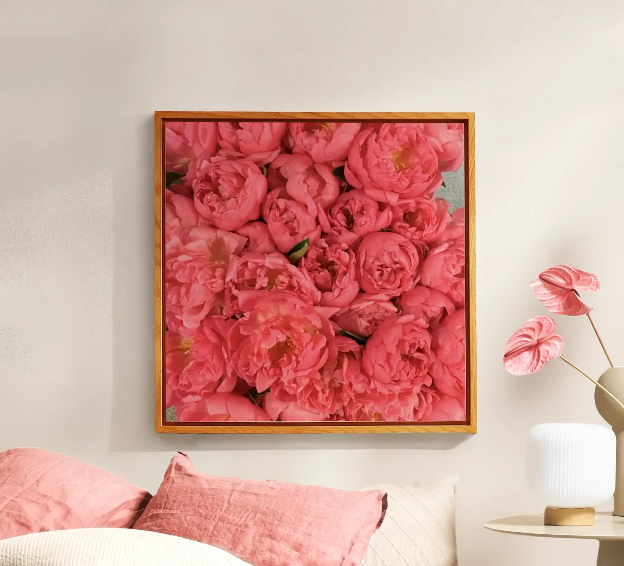 pink flowers plexiglas de snapshots
