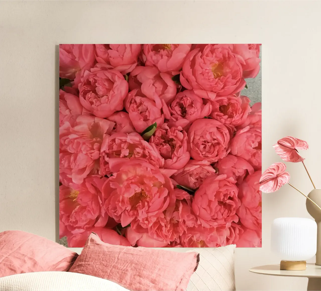 pink flowers plexiglas de snapshots