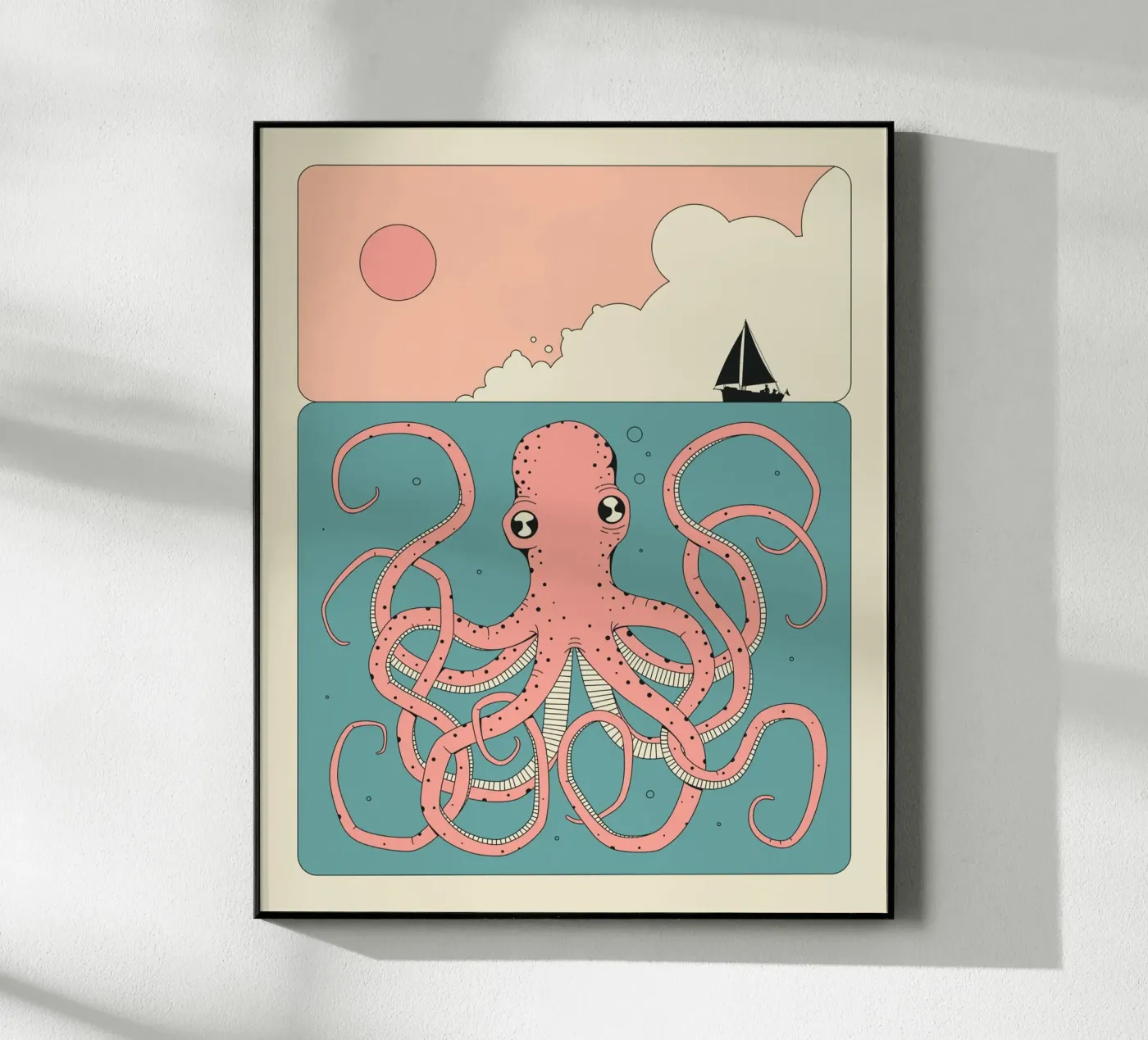 Pink Octopus acryl van Jazzberry Blue