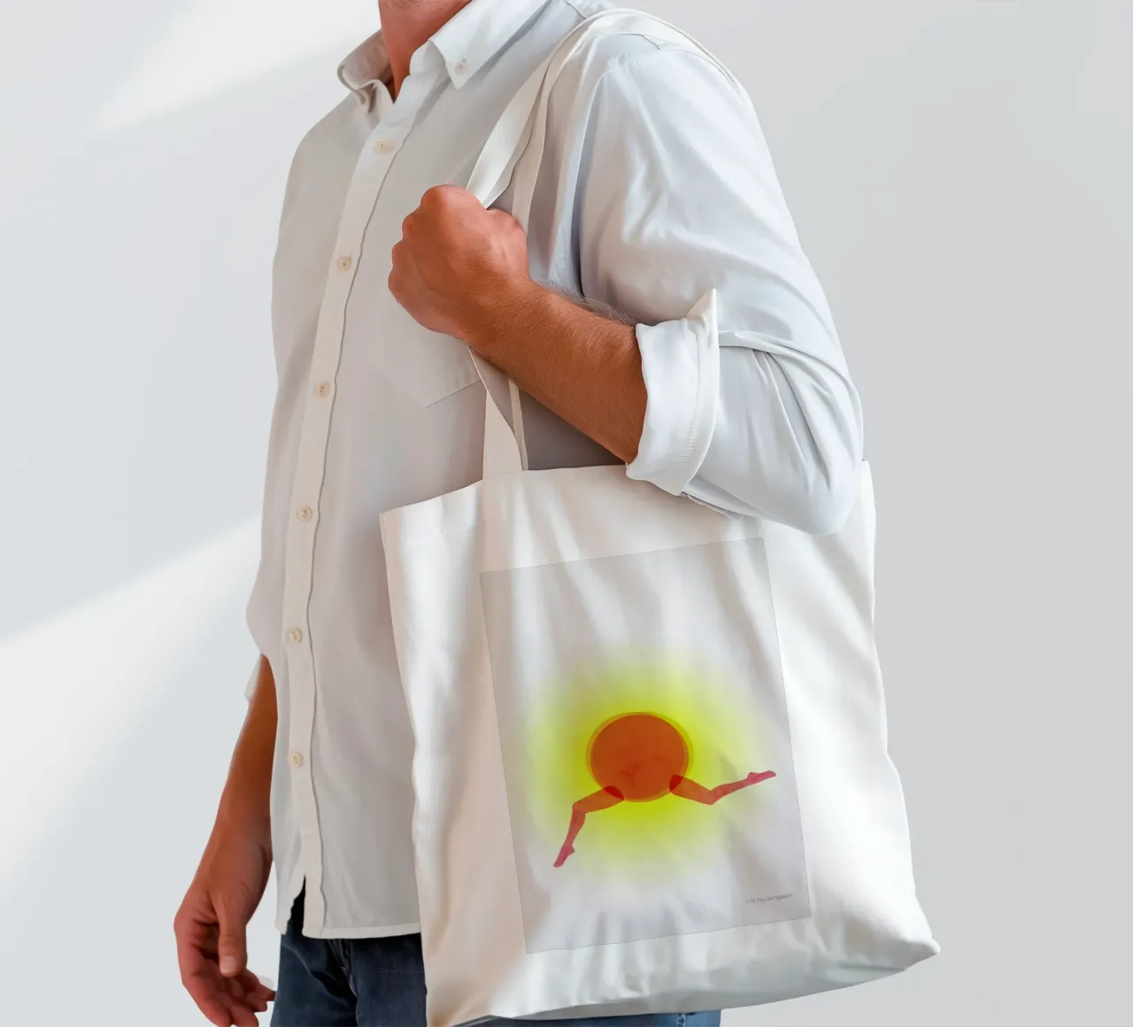 Joyful borsa in juta da Mie Frey Damgaard