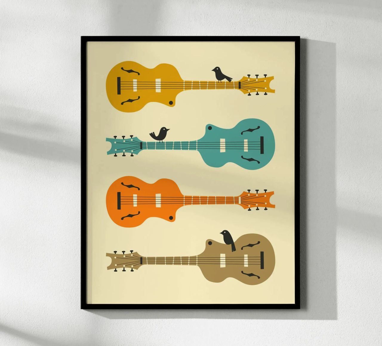 Birds on Guitar Strings poster by Jazzberry Blue