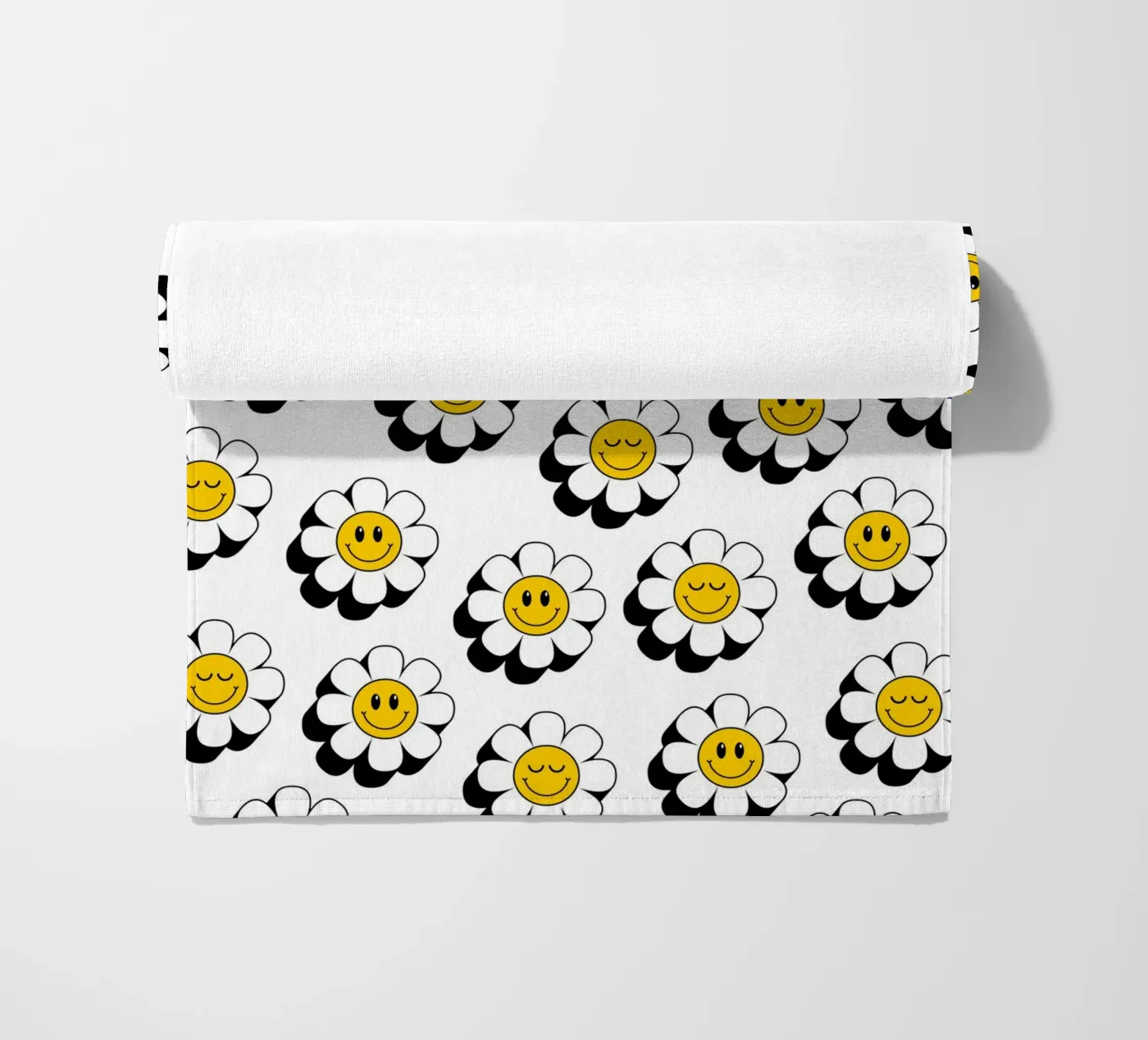 Retro flowers pattern telo mare da Happypatterns