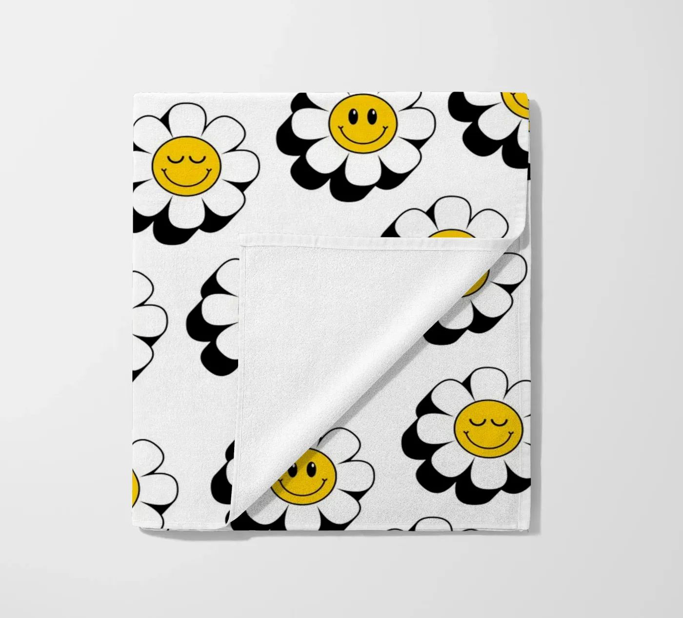 Retro flowers pattern telo mare da Happypatterns