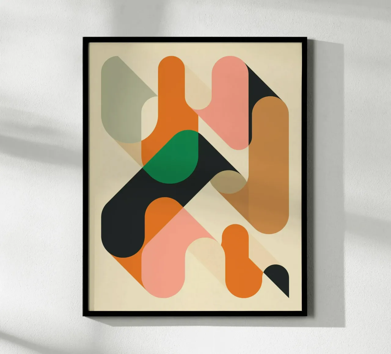 Geometria 1 poster con telaio in alluminio da Jazzberry Blue