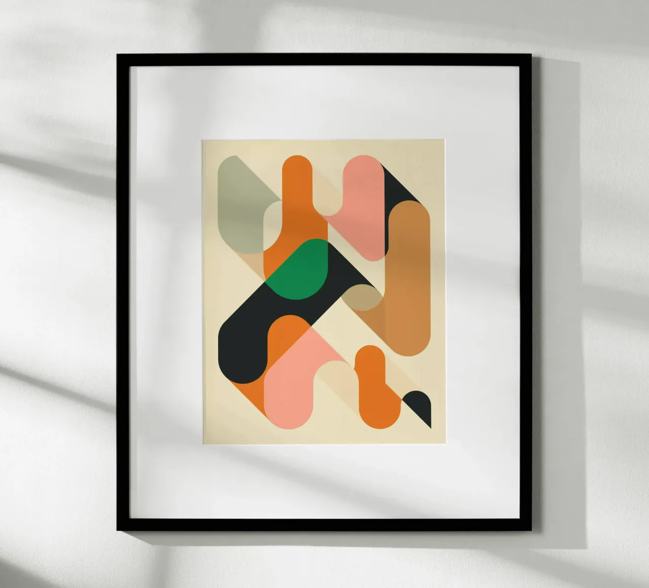 Geometria 1 poster con telaio in alluminio da Jazzberry Blue