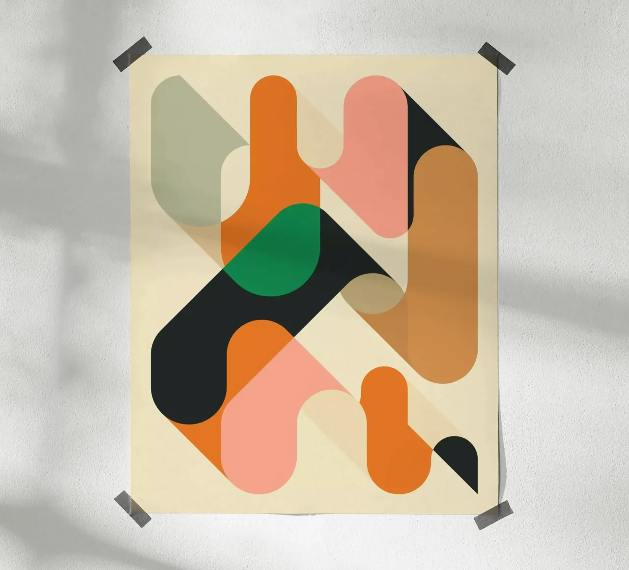 Geometria 1 poster con telaio in alluminio da Jazzberry Blue