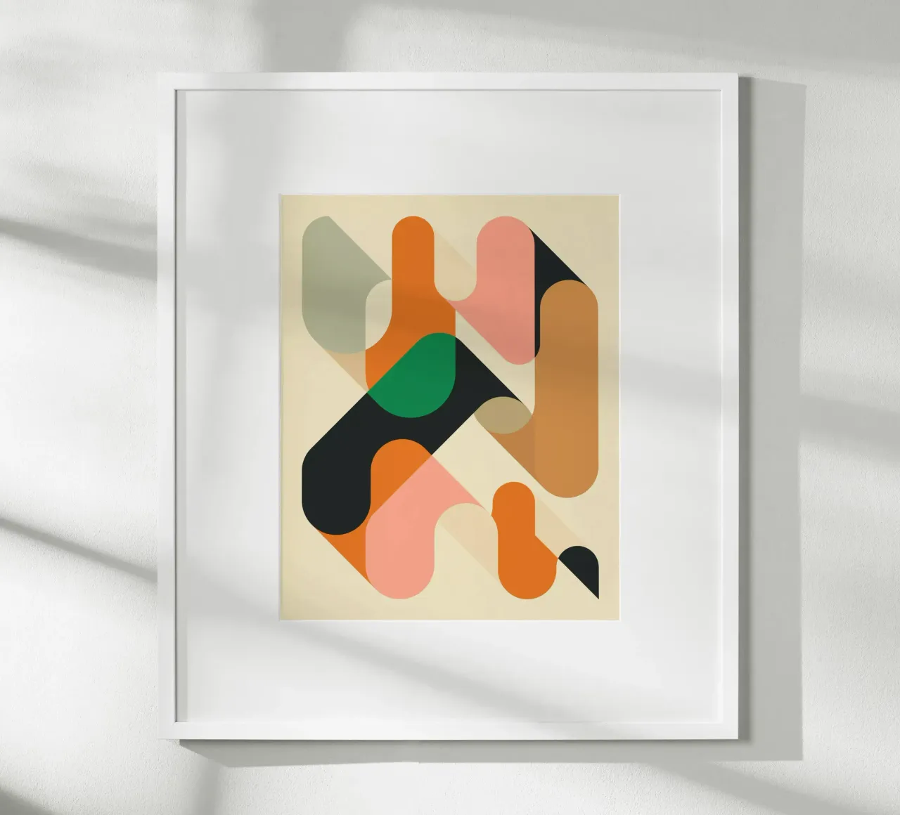 Geometria 1 poster con telaio in alluminio da Jazzberry Blue