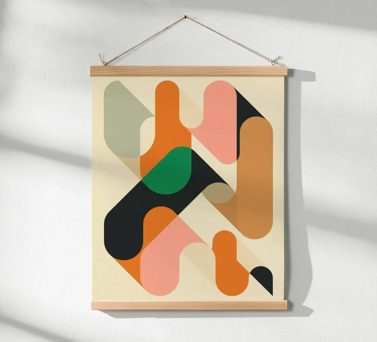 Geometria 1 poster con telaio in alluminio da Jazzberry Blue
